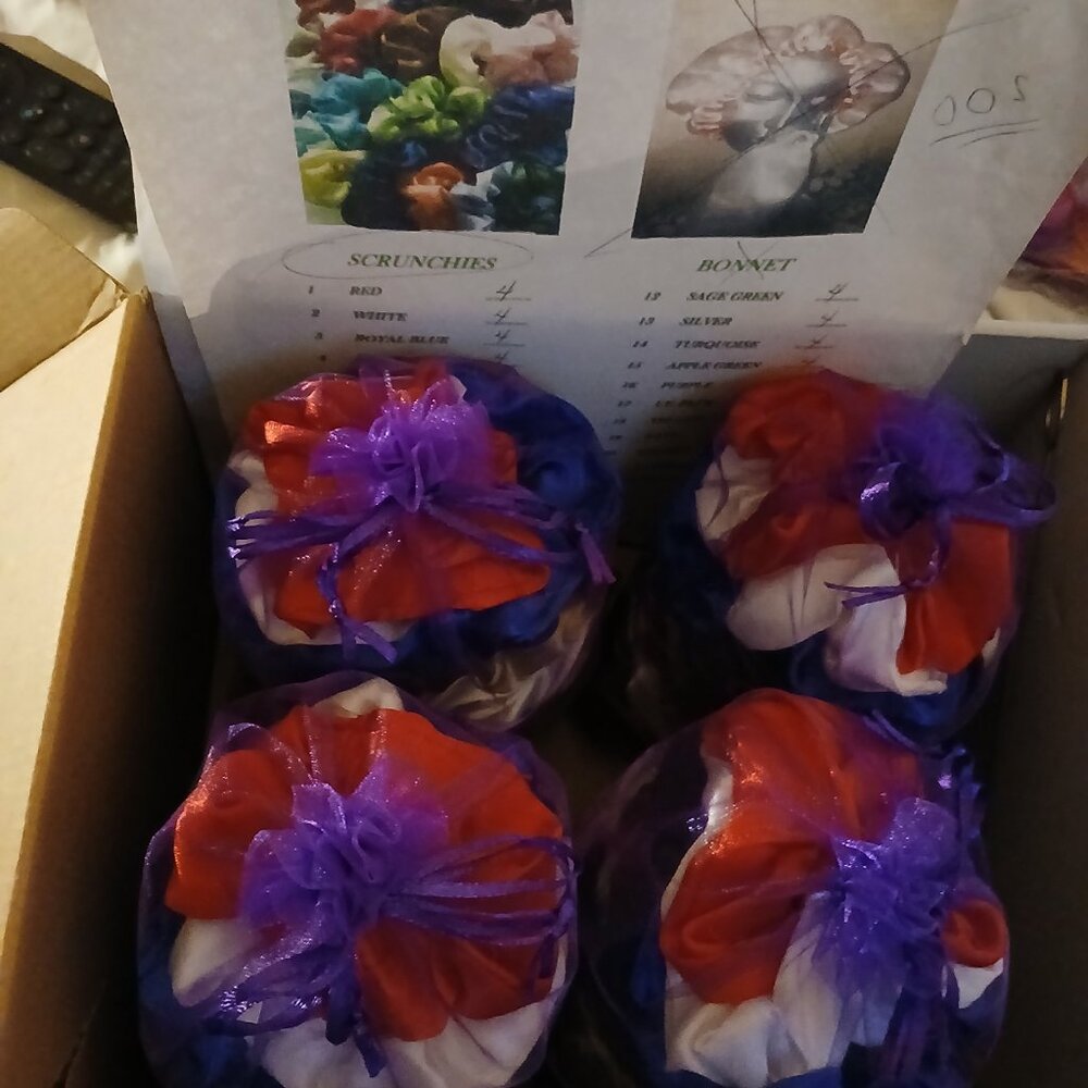 Set of 22 Satin Scrunchies in 22 Colors : BACK TO SCHOOL SALE